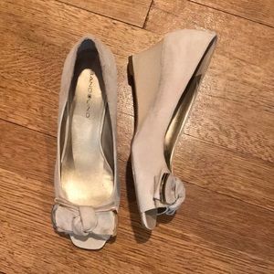 Small Wedge Cream Colored Shoes